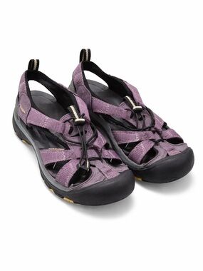 KEEN travel adjustable fit comfort sandals plum closed toe walking shoes size 7